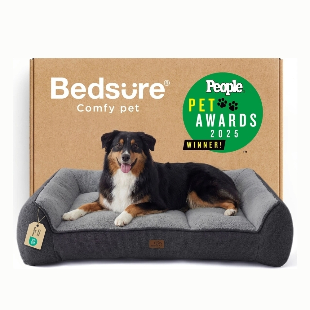 Bedsure Support Max Orthopedic Waterproof Cover Dog Bed, Grey, X-L - NIB